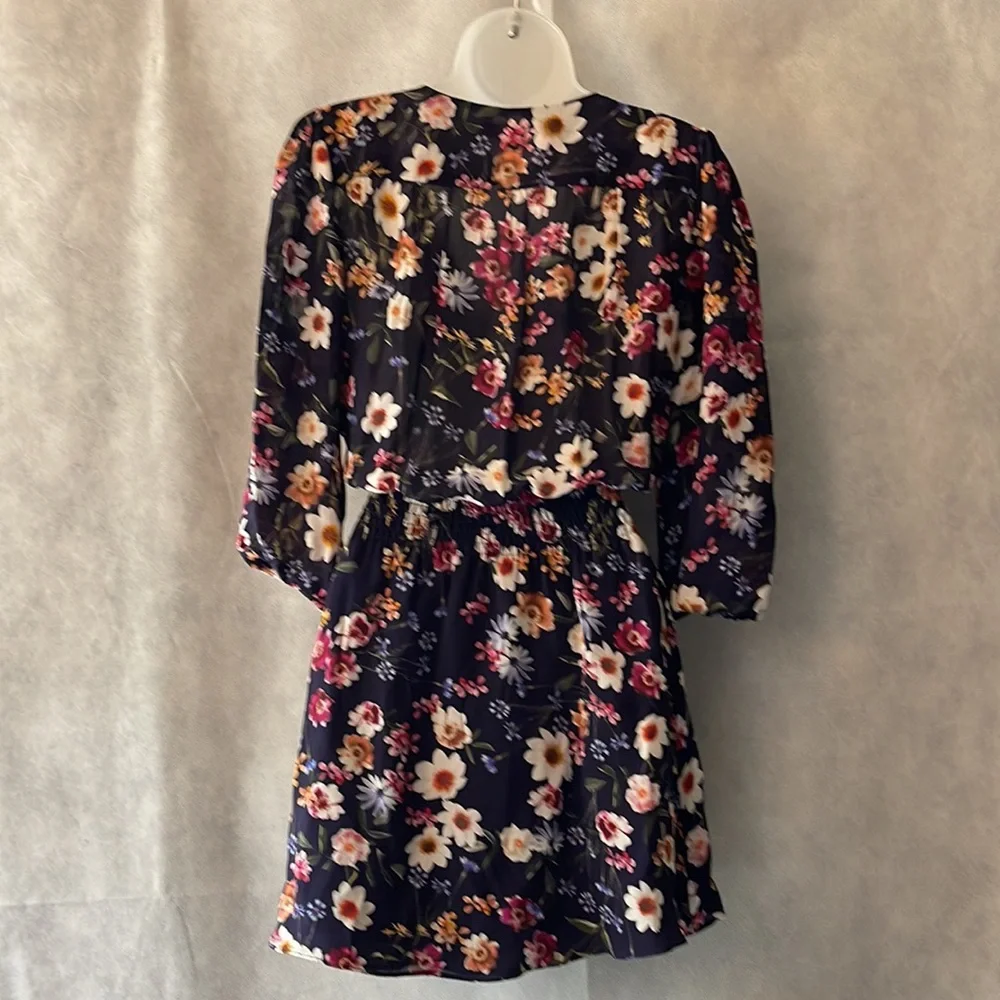 Parker Silk  Floral Dress Size XXS - Picture 3 of 6